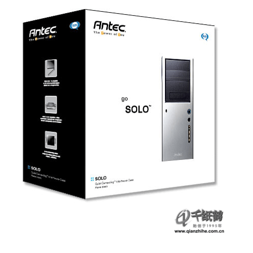 Antec安钛克双层隔音板中塔式SOLO小型机箱(黑色钢琴烤漆)
