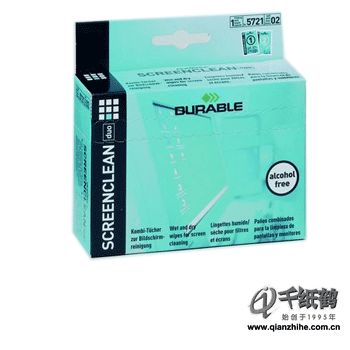 DURABLE德国杜宝 5271高级电子屏幕清洁湿巾(独立包装10对)